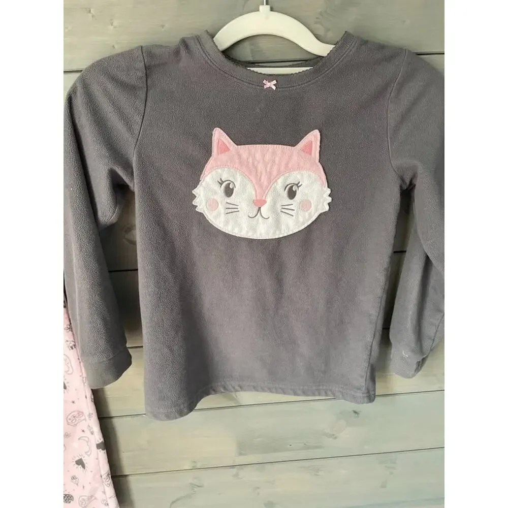 Girls Pajama Bundle Size 6/7 7 Carter’s Cat & Jack Fleece Nightgown Set